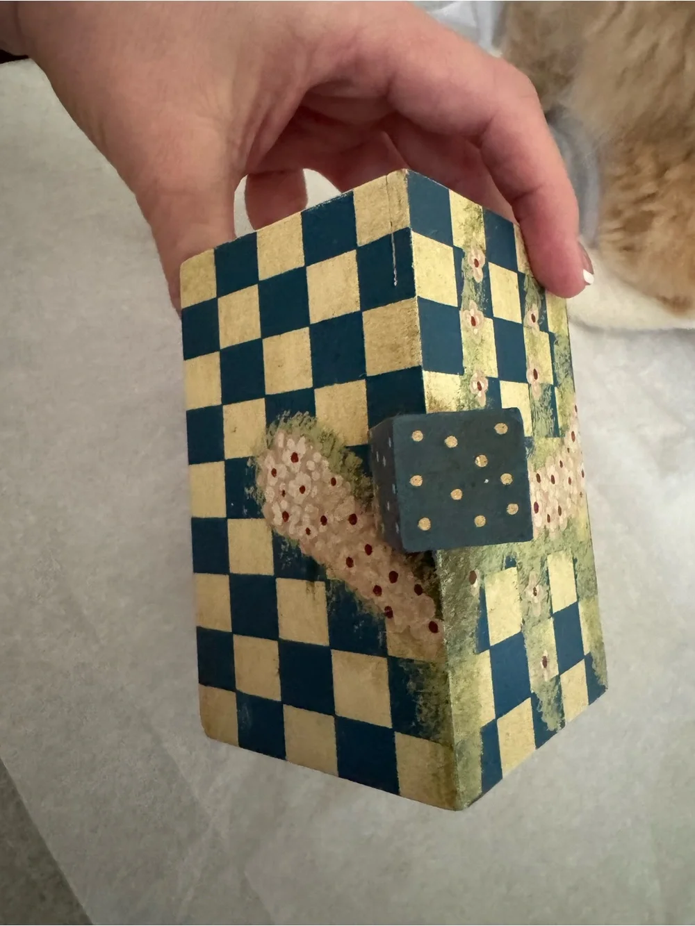 Vintage Cottagecore Wooden Tea Bag Holder Box
